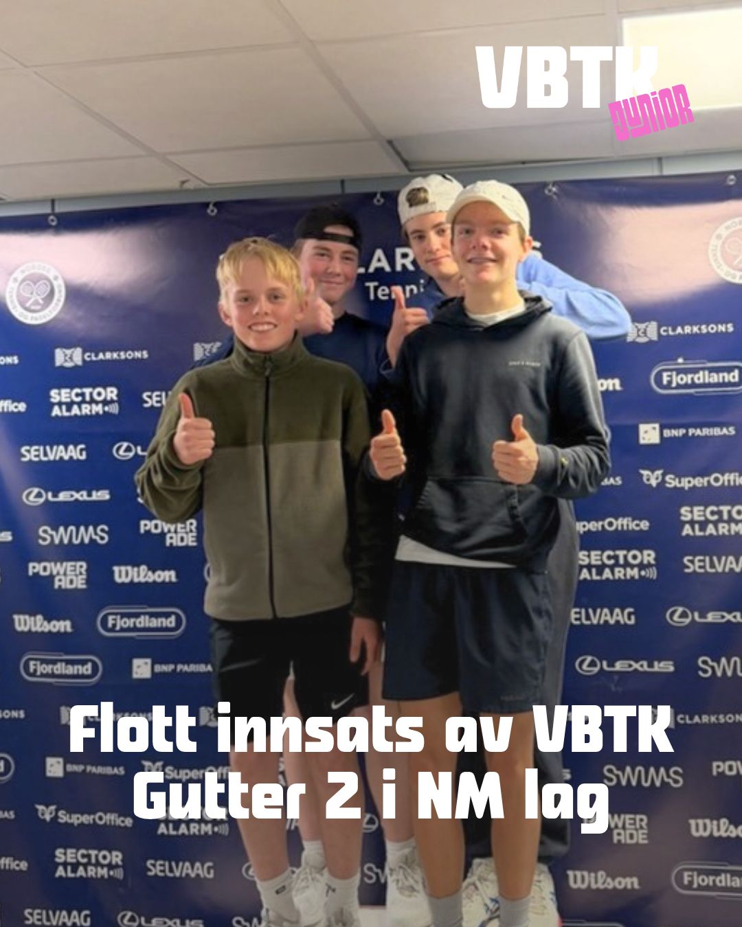 Flott innsats av VBTK Gutter 2 i NM lag